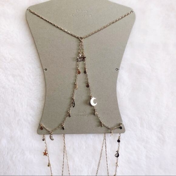 Urban Outfitter Gold Celestial Icon Bra Body Chain - Picture 3 of 8